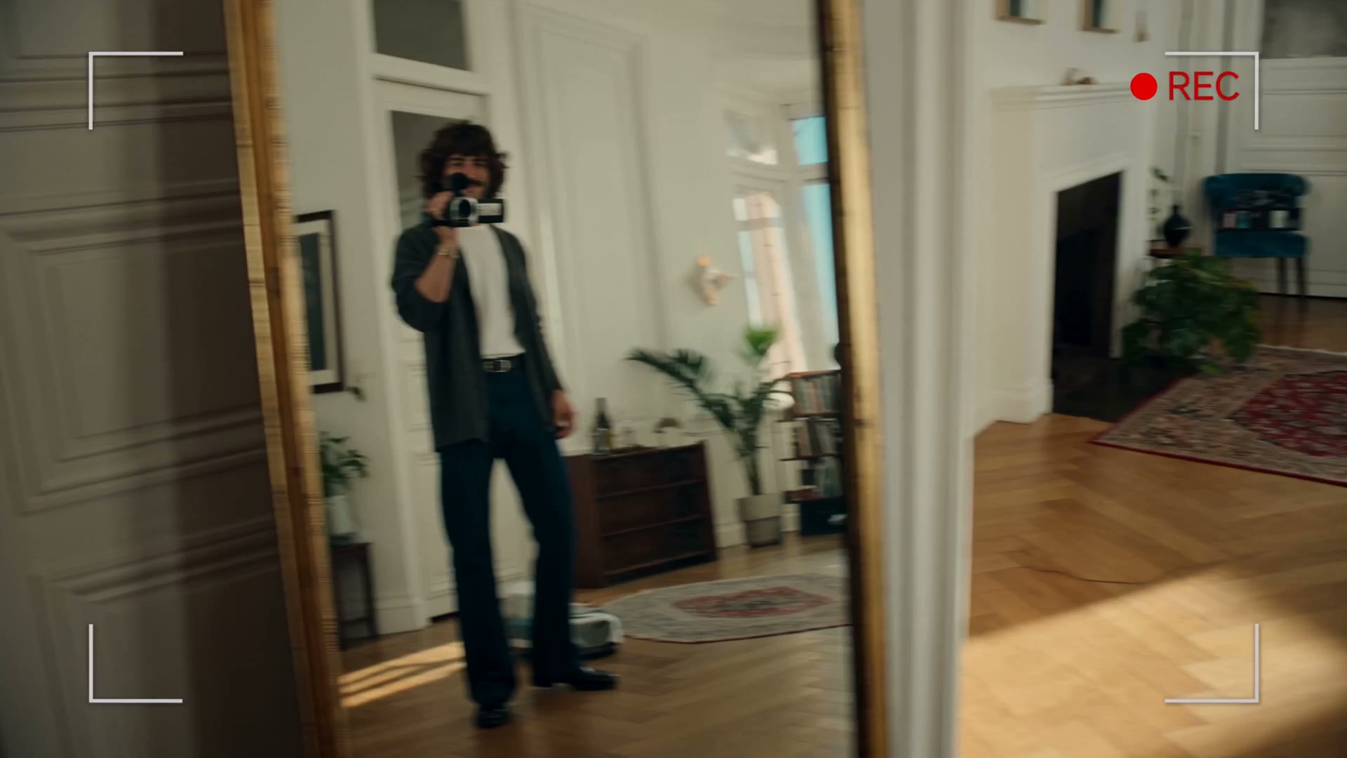 Enhanced old home video first frame after AI upscaling